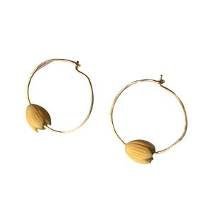 Pikake Bead Earrings Vintage Beads on Gold Wire